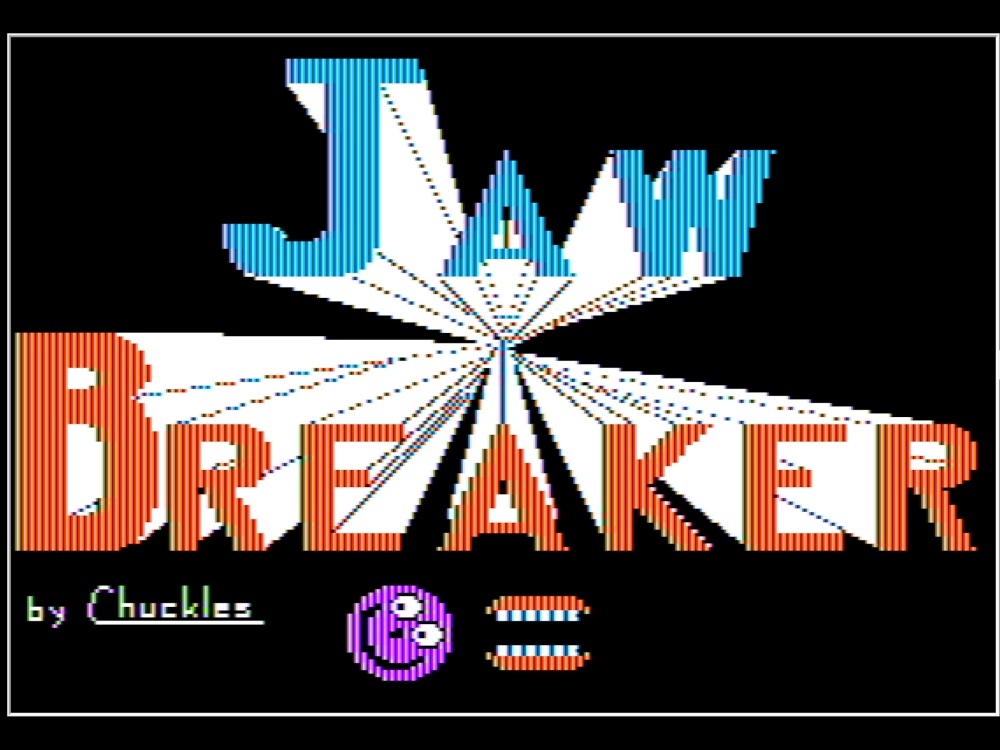 Title Screen of Jawbreaker II for Apple II